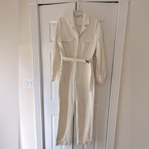BNWT &other stories white denim jumpsuit